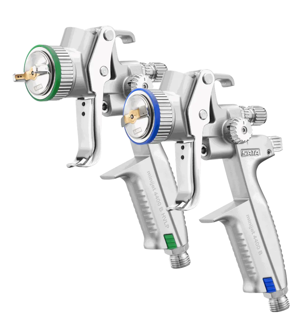 Deux pistolets de précision SATAminijet 4400 B HVLP et RP