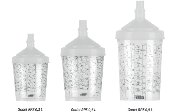 SATA RPS 0.3 L, tamis plat 125 µm- Lot de 10 unités