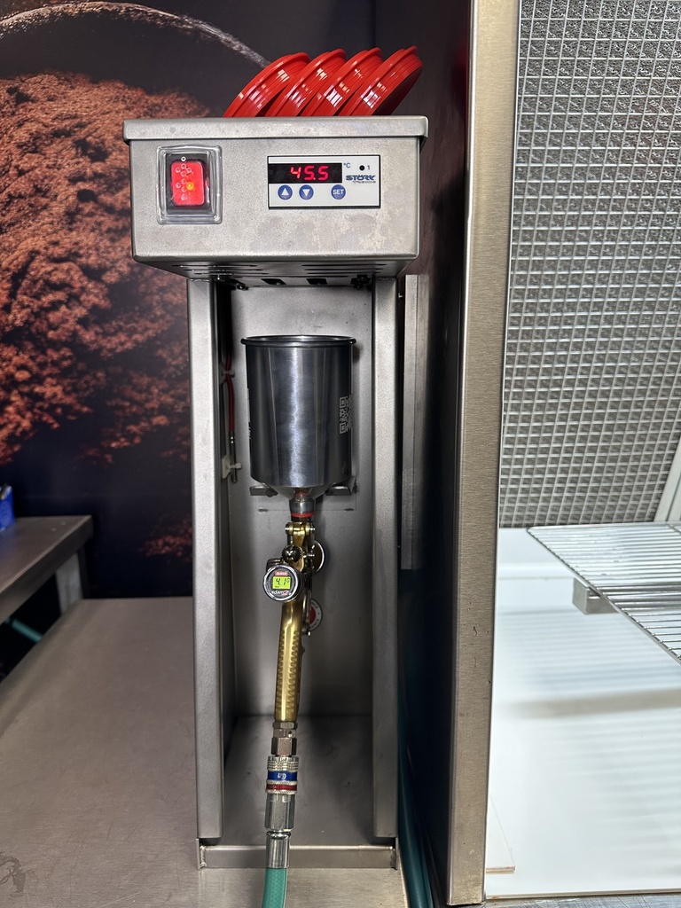 HOTSPRAY - Support chauffant en inox pour pistolet et godet