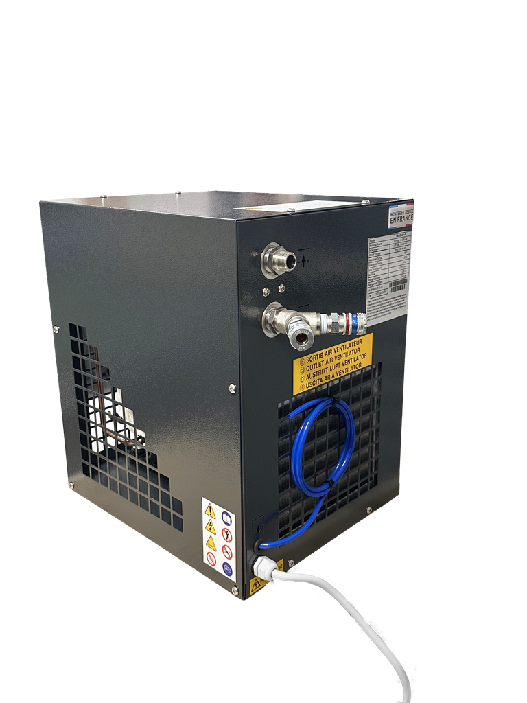 Pack sécheur d'air comprimé - 120m3/H-220-230 Volt + Tuyau de liaison 1.5m filetage 1/2 à visser + Y Double Sortie Euro