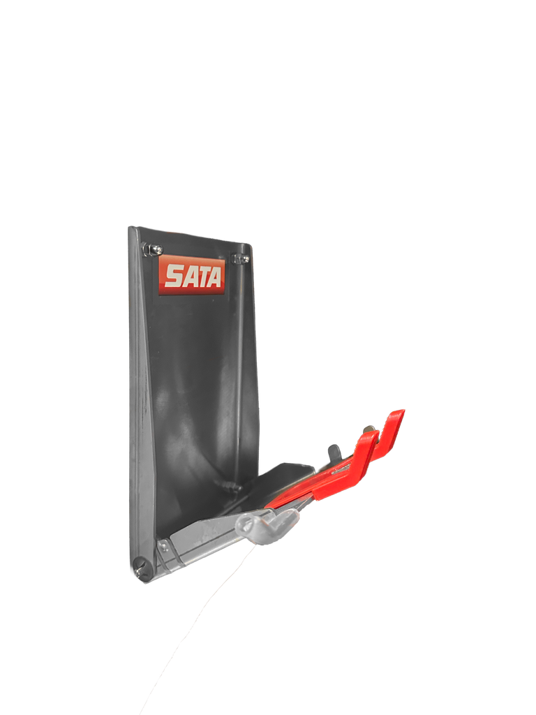 Support SATA 1 pistolet et accessoires, pliable en Inox à fixer