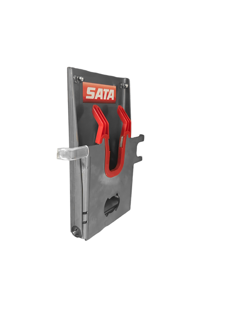 Support SATA 1 pistolet et accessoires, pliable en Inox à fixer