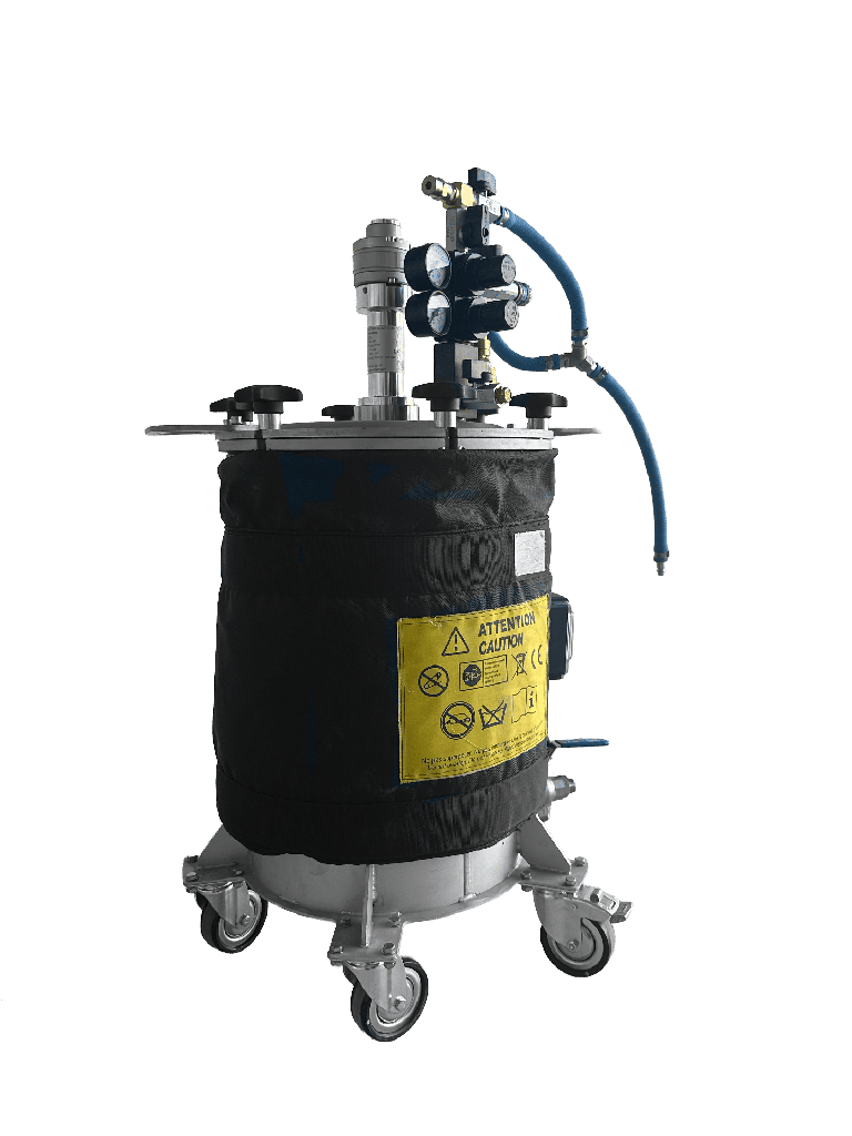 CUVE sous pression en Inox avec agitateur et double régulateur + ceinture chauffante - Cuve 20L -