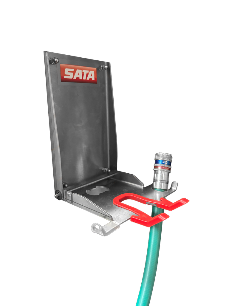 Support SATA 1 pistolet et accessoires, pliable en Inox à fixer