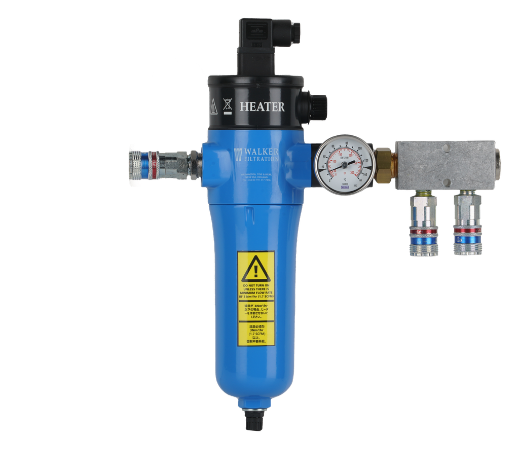 Réchauffeur d'air "A55TH" avec thermomètre - Entrée Euro - double sortie d'air avec 2 coupleurs Euro eSafe 