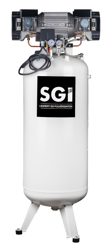 Compresseur BREVA 200L - Cuve Alimentaire Verticale - Triphasé  