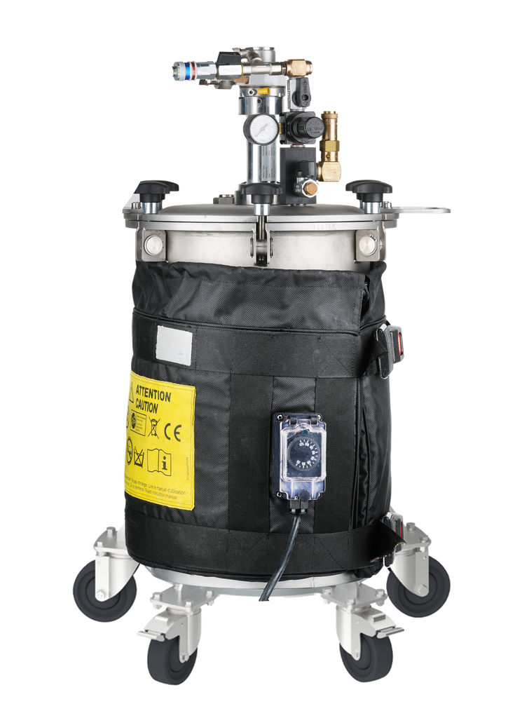 CUVE sous pression en Inox avec agitateur et double régulateur + ceinture chauffante - Cuve 20L -