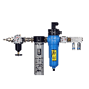 RECHAUFFEUR D’AIR "A55TH" avec thermomètre + Filtre charbon actif SATA 101 + Régulateur d'air - entrée Euro + double sortie d'air avec 2 coupleurs eSafe - 220 volt