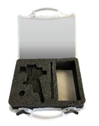 Valisette transparente 1 Pistolet + Godet avec mousses