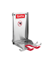 Support SATA magnétique pour 1 pistolet et accessoires, pliable en inox