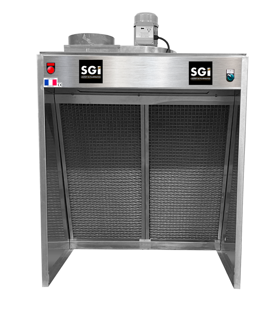 Hotte 1000 COMPACTE alimentaire inox 1m - Double filtration -  Cadres tout inox Nouvelle Génération 