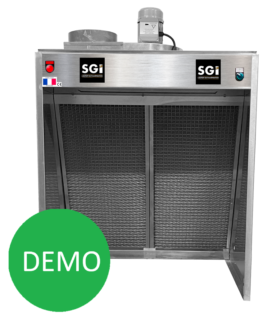 Hotte 1000 COMPACTE Alimentaire 1m - Double filtration - Cadres Tout Inox Nouvelle Génération + Démonstration Incluse 