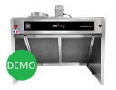 Hotte 1000 MINI alimentaire inox 1 m - Double filtration -  Cadres tout inox Nouvelle Génération + Démonstration incluse