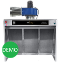 Hotte 1500 DELUXE alimentaire 1.5m - Double filtration - Cadres tout inox Nouvelle Génération - Triphasée - Démonstration incluse