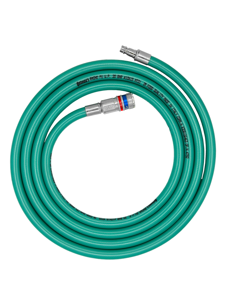 Tuyau d'air alimentaire 1m avec coupleur eSafe Euro 9.5mm + embout Euro - SERTI