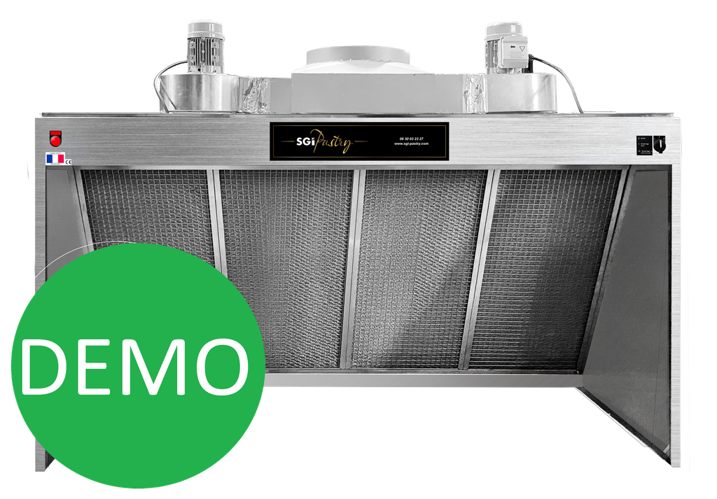 Hotte 2000 KINGSIZE alimentaire 2m - Double filtration - Cadres tout inox nouvelle génération - Démonstration incluse   