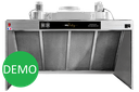Hotte 2000 KINGSIZE alimentaire 2m - Double filtration - Cadres tout inox nouvelle génération - Démonstration incluse   