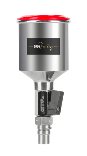 [40GOALIM0.15L] Godet SATA aluminium 0.15L QCC avec vanne 1/4 de tour