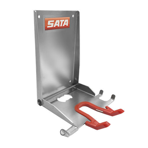 [1110527P] Support SATA 1 pistolet et accessoires, pliable en Inox à fixer