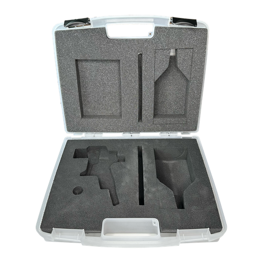 [40VALISETTEP] Valisette transparente 1 Pistolet + Godet avec mousses