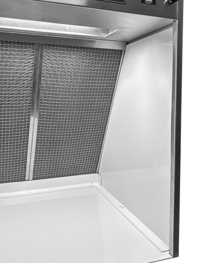 [KITPROTECTORHCOMPACTE4P] Lot de 4 plaques de protection pour Hotte COMPACTE - Polystone blanc aux normes alimentaire - Lavable et résistant à 100° - Plaques encastrable : 2 plaques latérales + plateau + cornière de fond 