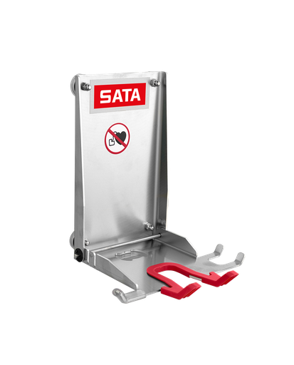 [1103522P] Support SATA magnétique pour 1 pistolet et accessoires, pliable en inox