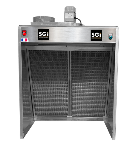 [HOT1000NG] Hotte 1000 COMPACTE alimentaire inox 1m - Double filtration -  Cadres tout inox Nouvelle Génération 