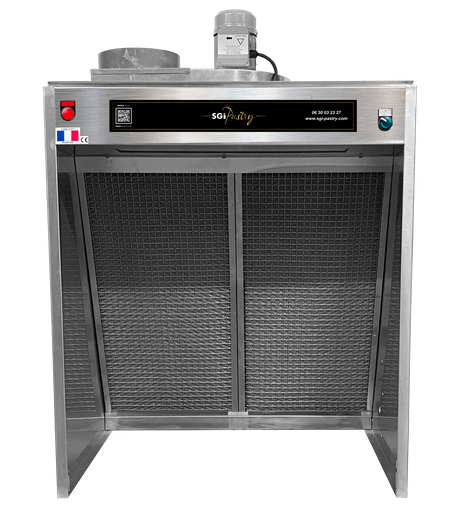 [HOT1000NG] Hotte 1000 COMPACTE alimentaire inox 1m - Double filtration -  Cadres tout inox Nouvelle Génération 