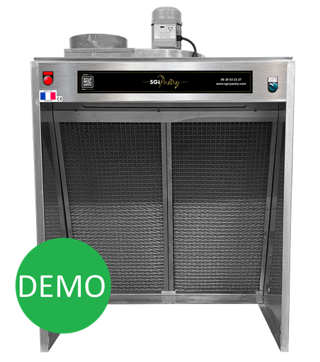 [HOT1000DEMONG] Hotte 1000 COMPACTE Alimentaire 1m - Double filtration - Cadres Tout Inox Nouvelle Génération + Démonstration Incluse 