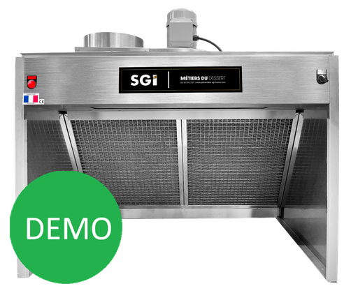 [HOT1000MINIDEMONG] Hotte 1000 MINI alimentaire inox 1 m - Double filtration -  Cadres tout inox Nouvelle Génération + Démonstration incluse