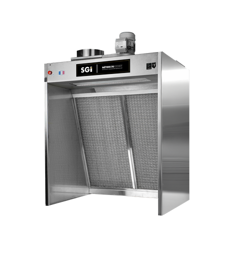 [40HOT1000NGWB] Hotte Compacte alimentaire inox 1m - Double filtration - Cadres tout inox Nouvelle Génération 