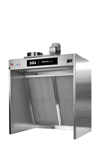 [HOT1000NGWB] Hotte Compacte alimentaire inox 1m - Double filtration - Cadres tout inox Nouvelle Génération 