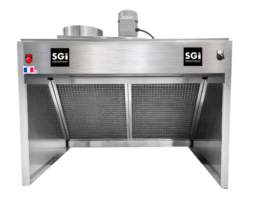 [40HOT1000MININGWB] Hotte Mini alimentaire inox 1 m - Double filtration - Cadres Tout Inox Nouvelle Génération 