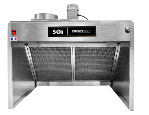 [HOT1000MININGWB] Hotte Mini alimentaire inox 1 m - Double filtration - Cadres Tout Inox Nouvelle Génération 