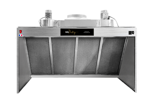 [HOT2000NGWB] Hotte King Size alimentaire inox 2 m - Double filtration - Cadres tout inox Nouvelle génération  